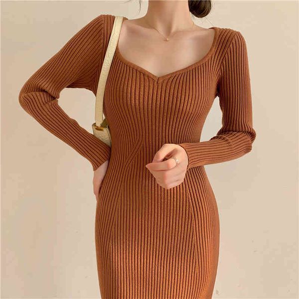 one-piece korean mid-length slim knit dress for fall winter over-the-knee sweater dress bottoming ladies casual, Black;gray
one-piece korean mid-length slim knit dress for fall winter over-the-knee sweater dress bottoming ladies casual, Black;gray