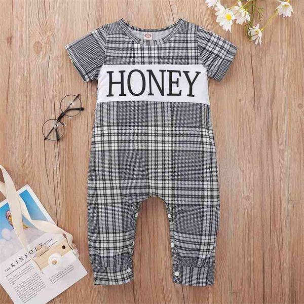 infant born baby boys girls romper summer short sleeve o neck letter gray plaid cute rompers clothes outfits 210629, Blue
infant born baby boys girls romper summer short sleeve o neck letter gray plaid cute rompers clothes outfits 210629, Blue
