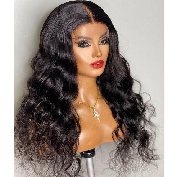 brazilian 250density body wave 13x6 lace front human hair wigs with baby glueless remy for black women, Black;brown