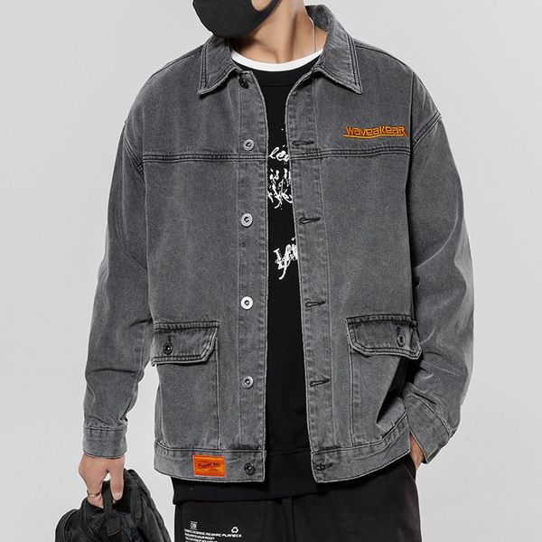 men's jackets spring autumn 2021 brand handsome all-match denim jacket male loose plus fat size retro casual work teen, Black;brown
men's jackets spring autumn 2021 brand handsome all-match denim jacket male loose plus fat size retro casual work teen, Black;brown