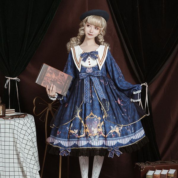 luxury casual dresses skirt original autumn and winter lolita elegant gorgeous butterfly love flying op long sleeve drs, Black;gray
luxury casual dresses skirt original autumn and winter lolita elegant gorgeous butterfly love flying op long sleeve drs, Black;gray