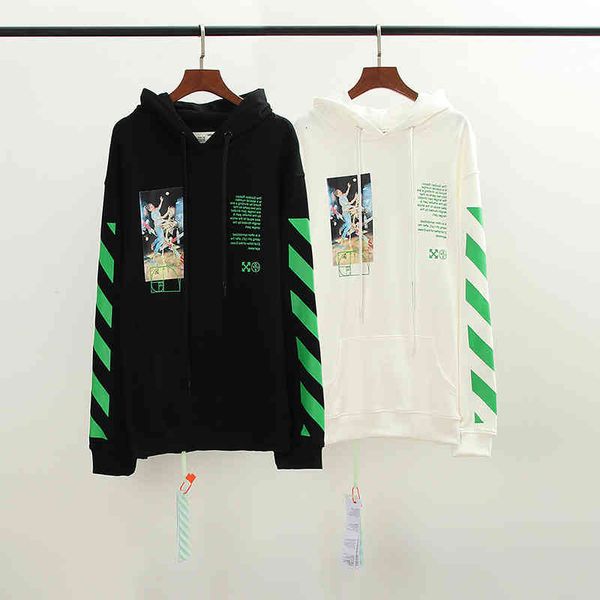 women's men's and fashion off brand new green letter printed arrow hoodie loose casual couple coat, Black
women's men's and fashion off brand new green letter printed arrow hoodie loose casual couple coat, Black