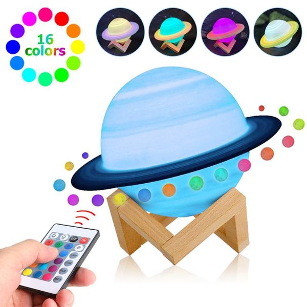 night lights 3d print led light 16 modes lighting saturn lamp for children kids living room bedroom with remote control
night lights 3d print led light 16 modes lighting saturn lamp for children kids living room bedroom with remote control