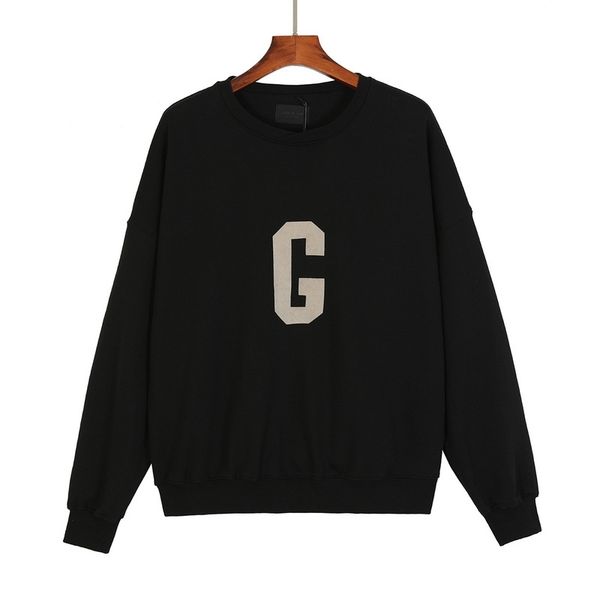 autumn and winter fog tide brand leisure loose version front large g printing round neck sweater pure cotton top, Black
autumn and winter fog tide brand leisure loose version front large g printing round neck sweater pure cotton top, Black
