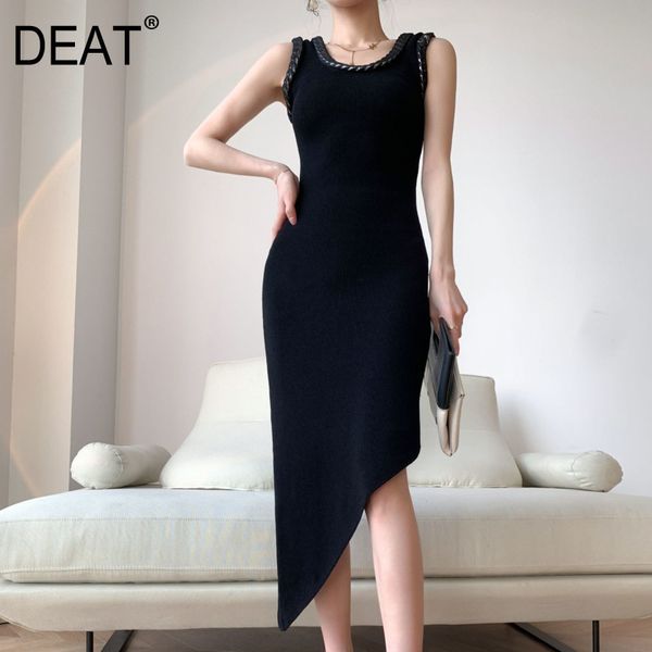 spring and summer fashion casual u-neck chain sleeveless irregular long knitted dress women sh498 210421, Black;gray
spring and summer fashion casual u-neck chain sleeveless irregular long knitted dress women sh498 210421, Black;gray