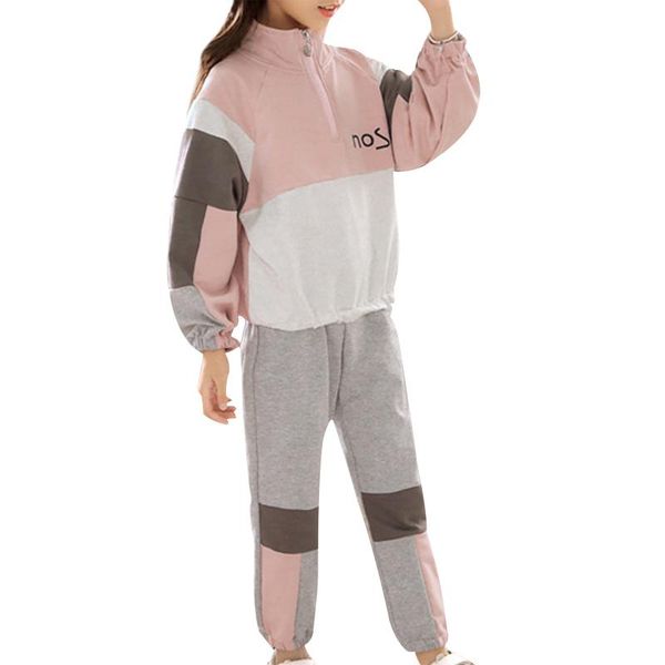 kids girls spring autumn fashion suit long sleeves zipper pullover and pants set sportswear for running exercise sets, Black;blue
kids girls spring autumn fashion suit long sleeves zipper pullover and pants set sportswear for running exercise sets, Black;blue