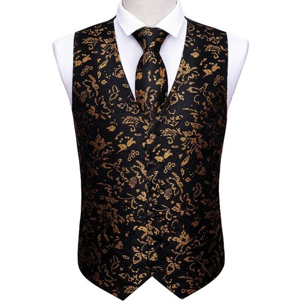 men's vests men gold waistcoat silk vest for jacquard floral tie hanky 4pc set formal business party male jacket barry.wang designer, Black;white
men's vests men gold waistcoat silk vest for jacquard floral tie hanky 4pc set formal business party male jacket barry.wang designer, Black;white