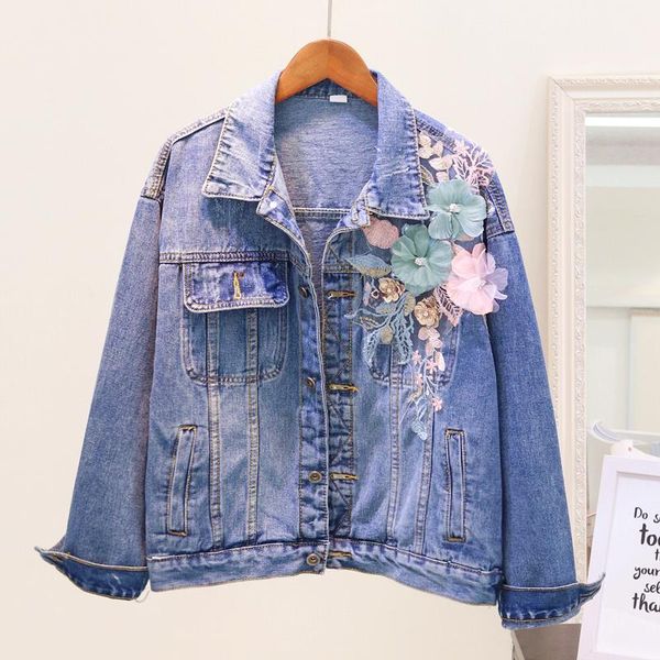 women's jackets 2021 autumn denim coat for women appliques jacket bomber oversize jean cropped streetwear, Black;brown
women's jackets 2021 autumn denim coat for women appliques jacket bomber oversize jean cropped streetwear, Black;brown