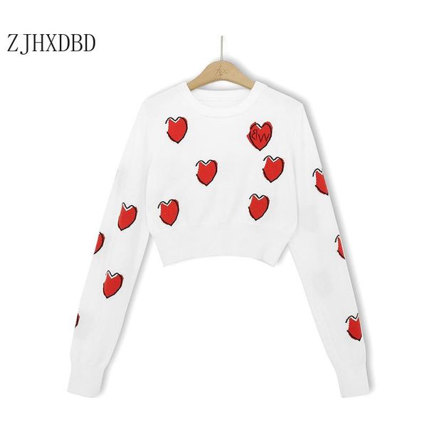 women's sweaters 2021 sleeve women sweater lady casual solid autumn winter red heart loose short style knit personality knitwear, White;black
women's sweaters 2021 sleeve women sweater lady casual solid autumn winter red heart loose short style knit personality knitwear, White;black