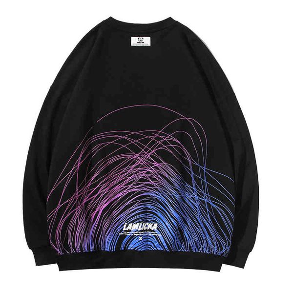 men's hoodies & sweatshirts arrival casual full o-neck none cotton sweatshirt line printing street fashion leisure coat trend wuvo, Black
men's hoodies & sweatshirts arrival casual full o-neck none cotton sweatshirt line printing street fashion leisure coat trend wuvo, Black