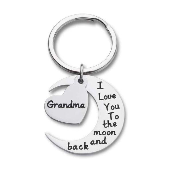 10pieces/lot grandma grandmother keychain gift from granddaughter grandson grandchild i love you to the moon and back wedding gifts keyring, Silver
10pieces/lot grandma grandmother keychain gift from granddaughter grandson grandchild i love you to the moon and back wedding gifts keyring, Silver