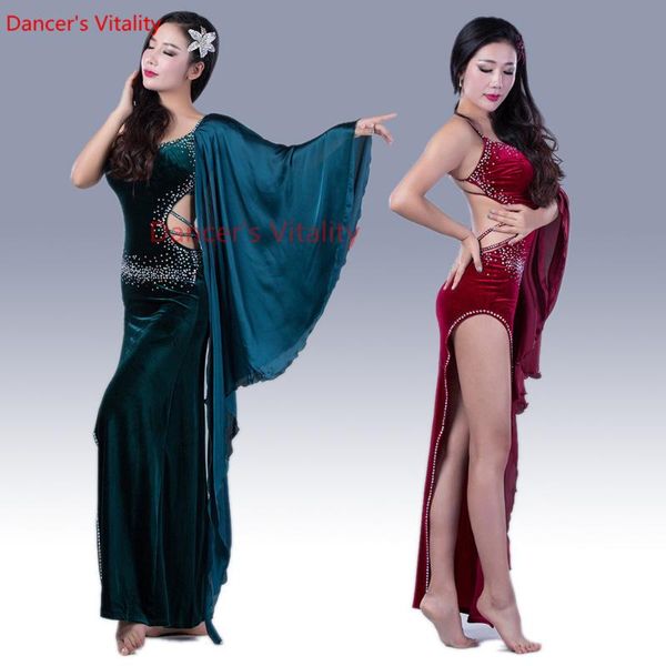 stage wear winter belly dance colthes professional women dress for girls ballroom costumes velvet luxury, Black;red
stage wear winter belly dance colthes professional women dress for girls ballroom costumes velvet luxury, Black;red