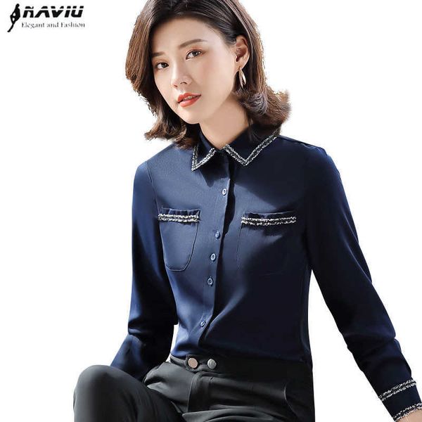 spring pocket shirt female temperament retro fashion wild formal long sleeve chiffon blouses office ladies elegant slim work 210604, White
spring pocket shirt female temperament retro fashion wild formal long sleeve chiffon blouses office ladies elegant slim work 210604, White