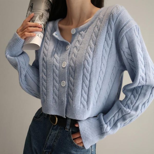 women's knits & tees 2021 autumn vintage aesthetic cropped knit cardigan thin sweater single breasted knitting crop, White
women's knits & tees 2021 autumn vintage aesthetic cropped knit cardigan thin sweater single breasted knitting crop, White