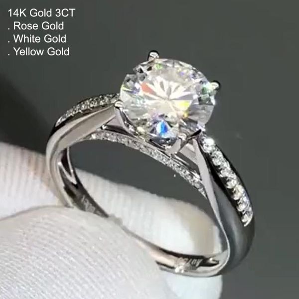 cluster rings 14k white gold 3 moissanite diamond ring women round crown classic wedding party engagement anniversary ct d color, Golden;silver
cluster rings 14k white gold 3 moissanite diamond ring women round crown classic wedding party engagement anniversary ct d color, Golden;silver