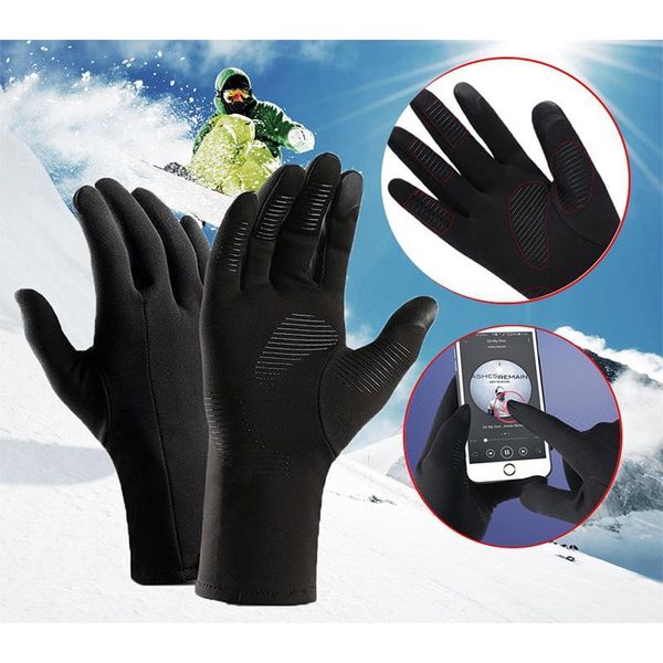 cycling gloves winter thermal warm full finger anti-skid touch screen for outdoor sports, Black
cycling gloves winter thermal warm full finger anti-skid touch screen for outdoor sports, Black
