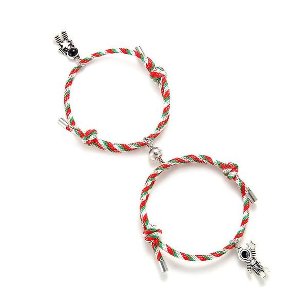 charm bracelets 2pcs/pair magentic couple bracelet handmade braided rope braslet moon star pendant braclet adjustable lovers gift brazalete, Golden;silver
charm bracelets 2pcs/pair magentic couple bracelet handmade braided rope braslet moon star pendant braclet adjustable lovers gift brazalete, Golden;silver