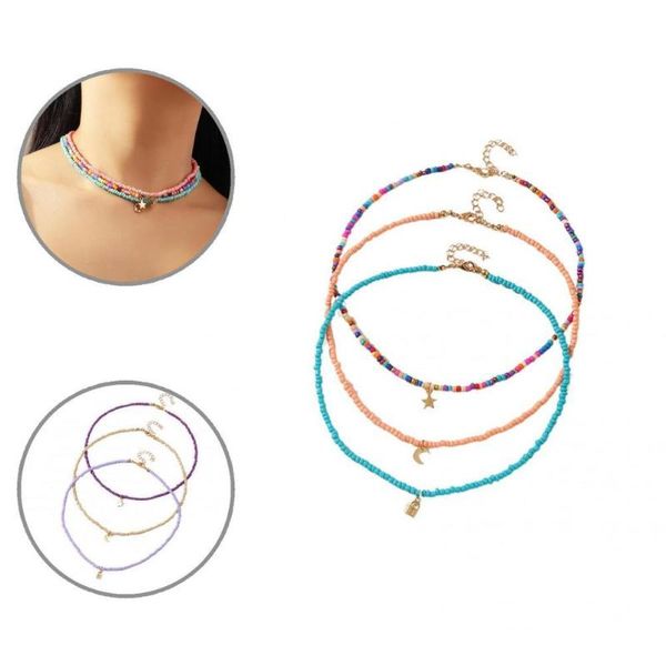 chains lightweight 3pcs/set great women bohemian neck chain eco-friendly beads choker with extended length for girl, Silver
chains lightweight 3pcs/set great women bohemian neck chain eco-friendly beads choker with extended length for girl, Silver