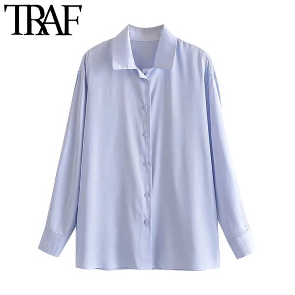women fashion loose soft touch side slit blouses vintage long sleeve button-up female shirts blusas chic 210507, White
women fashion loose soft touch side slit blouses vintage long sleeve button-up female shirts blusas chic 210507, White