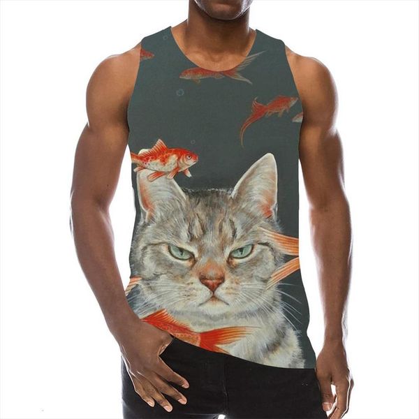 cat graphic tank for mens men 3d print funny sleeveless pattern animal beach vest, White;black
cat graphic tank for mens men 3d print funny sleeveless pattern animal beach vest, White;black