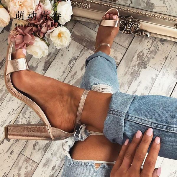 chunky high heels sandals women ankle strap open toe dress pumps mujer gold color party zapatos size 42, Black
chunky high heels sandals women ankle strap open toe dress pumps mujer gold color party zapatos size 42, Black