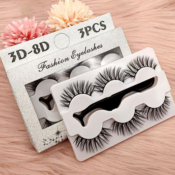 false eyelashes 3 pairs mink lashes 3d-8d silk natural cross dramatic faux cils thick long curling makeup fake eyelash extension
false eyelashes 3 pairs mink lashes 3d-8d silk natural cross dramatic faux cils thick long curling makeup fake eyelash extension