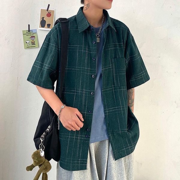 summer plaid tooling shirt men korean fashion loose business casual harajuku social all-match short-sleeved men's shirts, White;black
summer plaid tooling shirt men korean fashion loose business casual harajuku social all-match short-sleeved men's shirts, White;black