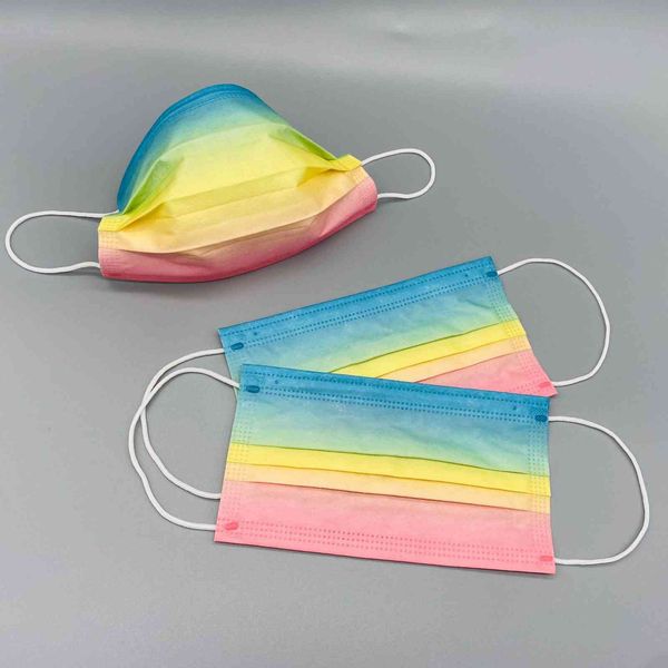 custom logo gradient color disposable three-layer protective spunlaced cloth printed mask
custom logo gradient color disposable three-layer protective spunlaced cloth printed mask