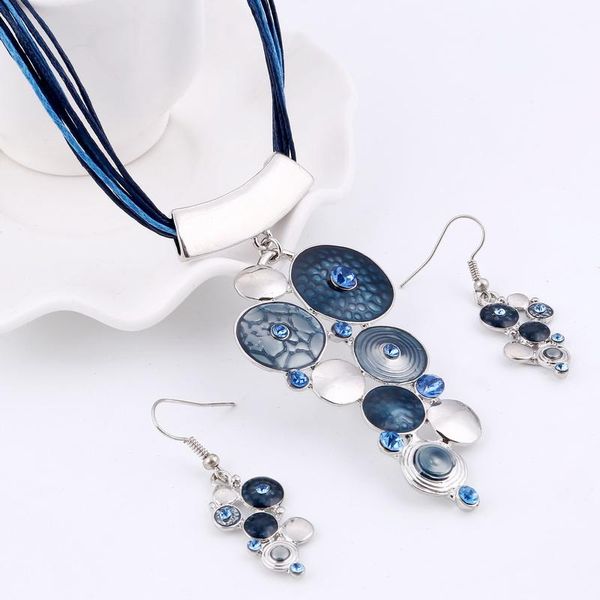 earrings & necklace selling geometric choker necklaces for fashion girls gift classic boho jewelry set custom zinc alloy, Silver
earrings & necklace selling geometric choker necklaces for fashion girls gift classic boho jewelry set custom zinc alloy, Silver