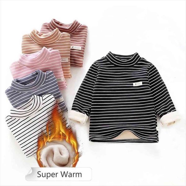 children striped boys clothing kids t shirt for girls pullover winter long sleeve plus velvet warm clothes 1 to 8, Blue
children striped boys clothing kids t shirt for girls pullover winter long sleeve plus velvet warm clothes 1 to 8, Blue