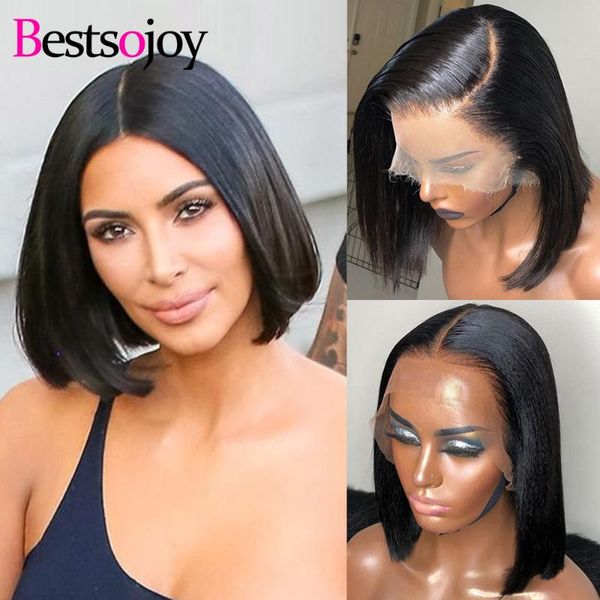 lace wigs sojoy short bob super fine hd invisible undetectable seamless swiss virgin hair straight front wig 13x4hd, Black;brown 
lace wigs sojoy short bob super fine hd invisible undetectable seamless swiss virgin hair straight front wig 13x4hd, Black;brown