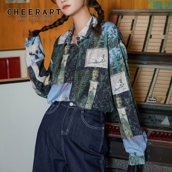 renaissance print vintage blouse women long sleeve oversized shirt floral designer fall fashion 210427, White
renaissance print vintage blouse women long sleeve oversized shirt floral designer fall fashion 210427, White