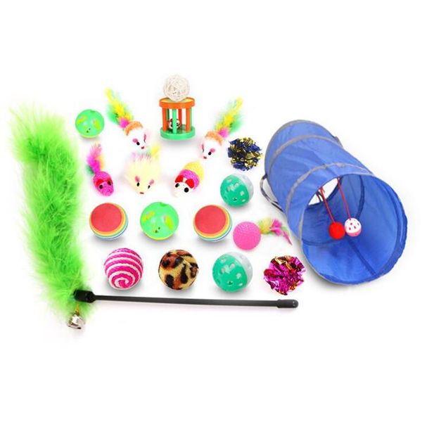 10/15/17/20pcs pet cat toy set feather toys teaser wand ball rings interactive products tunnel rod
10/15/17/20pcs pet cat toy set feather toys teaser wand ball rings interactive products tunnel rod
