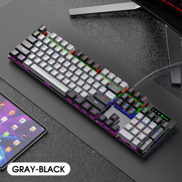 rgb mechanical keyboard 26 keys conflict-esports green shaft aluminum body waterproof wired multimedia function keys ergonomics 
rgb mechanical keyboard 26 keys conflict-esports green shaft aluminum body waterproof wired multimedia function keys ergonomics