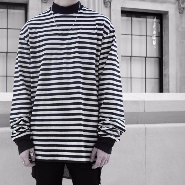 t shirt high street ins fog oversize striped long sleeve o-neck t-shirt hip hop kanye west men womem fashion cotton tees, White
t shirt high street ins fog oversize striped long sleeve o-neck t-shirt hip hop kanye west men womem fashion cotton tees, White