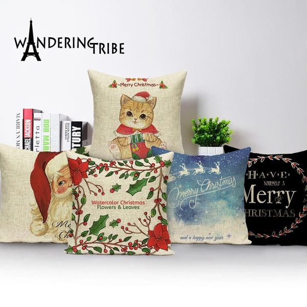 arrival 45x45 cotton linen cushion cover interest santa claus print custom soft pillow seat square cojines cushion/decorative
arrival 45x45 cotton linen cushion cover interest santa claus print custom soft pillow seat square cojines cushion/decorative