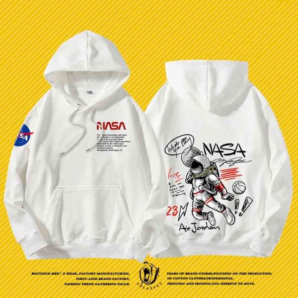 basketball sweater men's nasa joint space dunk loose basketball clothes spring and autumn thin hooded jacket fashion, Black
basketball sweater men's nasa joint space dunk loose basketball clothes spring and autumn thin hooded jacket fashion, Black