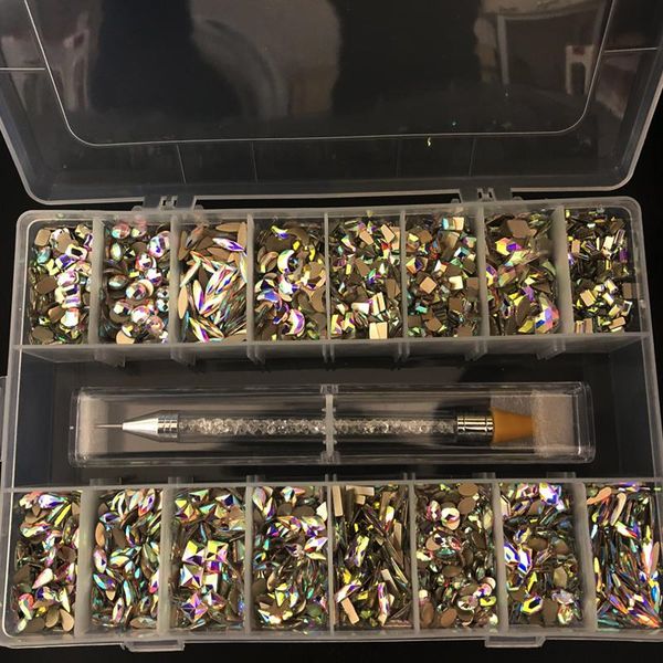 400pc/box diamond-shaped rhinestone luxury beauty ab glass 3d crystals shinny decoration gemstones flat-back jewelry nail art decorations, Silver;gold
400pc/box diamond-shaped rhinestone luxury beauty ab glass 3d crystals shinny decoration gemstones flat-back jewelry nail art decorations, Silver;gold
