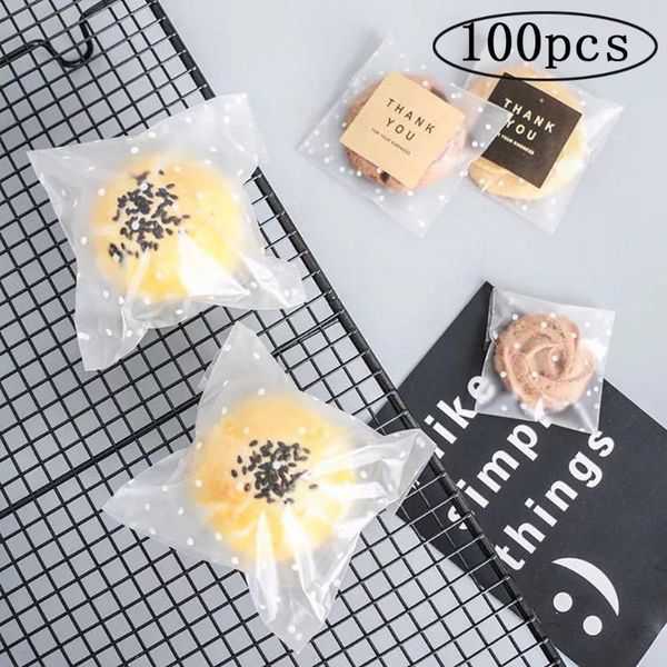 gift wrap 100pcs clear self adhesive bags bakery bag white dot biscuits storage pouch pouches for wedding party favors
gift wrap 100pcs clear self adhesive bags bakery bag white dot biscuits storage pouch pouches for wedding party favors