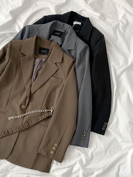 women's suits & blazers temperament design sense brown suit jacket spring and autumn long-sleeved shirt small with belt blazer women, White;black
women's suits & blazers temperament design sense brown suit jacket spring and autumn long-sleeved shirt small with belt blazer women, White;black