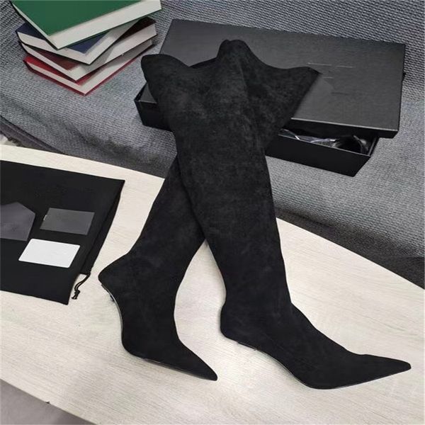 2021 winter heels 9.5cm stiletto heel thigh high boot women letters tall canister fabrics stretch velvet neri crystal sheepskin original qua, Black
2021 winter heels 9.5cm stiletto heel thigh high boot women letters tall canister fabrics stretch velvet neri crystal sheepskin original qua, Black