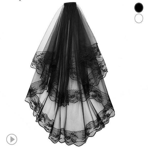 bridal veils simple short tulle black wedding woman halloween cosplay veil for bride mariage accessories
bridal veils simple short tulle black wedding woman halloween cosplay veil for bride mariage accessories