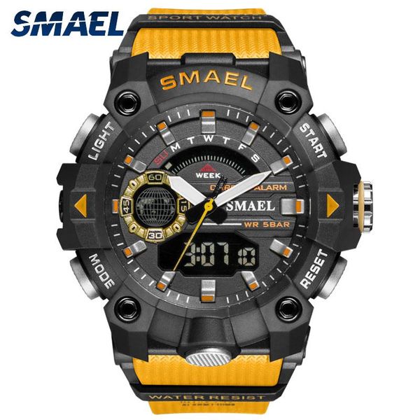 wristwatches smael fashion men's sport watches resistant 50m waterproof wristwatch led alarm satch clock military men 8040, Slivery;brown
wristwatches smael fashion men's sport watches resistant 50m waterproof wristwatch led alarm satch clock military men 8040, Slivery;brown