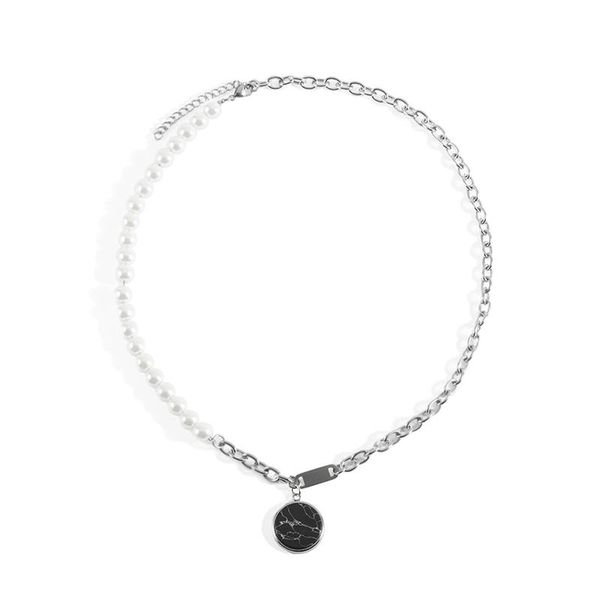 chains classic simple personality punk titanium steel retro pearl stitching necklace cuba hip hop trend street lovers gift jewelry, Silver
chains classic simple personality punk titanium steel retro pearl stitching necklace cuba hip hop trend street lovers gift jewelry, Silver