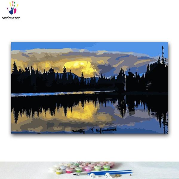 paintings diy coloring paint by numbers reflection of the forest with kits 40x50 framed
paintings diy coloring paint by numbers reflection of the forest with kits 40x50 framed