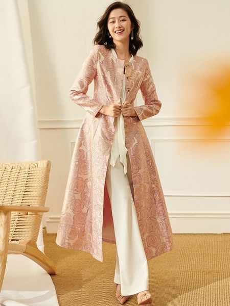 luxury jacquard women trench coat spring flower embroidery slim windbreaker female elegant long women's coats, Tan;black
luxury jacquard women trench coat spring flower embroidery slim windbreaker female elegant long women's coats, Tan;black