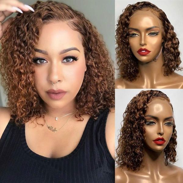 lace wigs short cut bob kinky curly honey blonde 13x4 front human hair wig for black women with babyhair preplucked remy brazilian, Black;brown
lace wigs short cut bob kinky curly honey blonde 13x4 front human hair wig for black women with babyhair preplucked remy brazilian, Black;brown