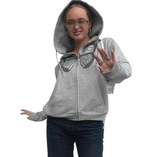 women's butterfly hoodie, fashion long sleeve zip-up jacket loose sweatshirt with pockets hoodies & sweatshirts, Black
women's butterfly hoodie, fashion long sleeve zip-up jacket loose sweatshirt with pockets hoodies & sweatshirts, Black