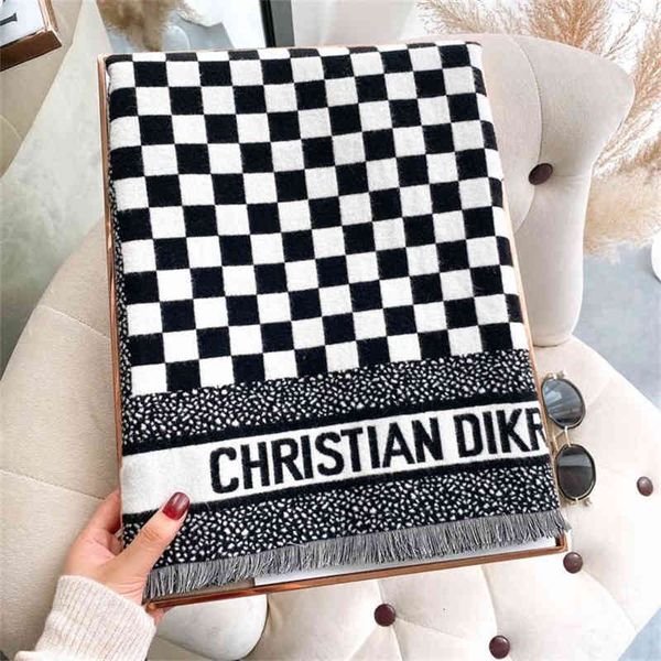 shawl black and white chessboard plaid scarf women's autumn winter versatile imitation cashmere warm bib tide, Blue;gray
shawl black and white chessboard plaid scarf women's autumn winter versatile imitation cashmere warm bib tide, Blue;gray