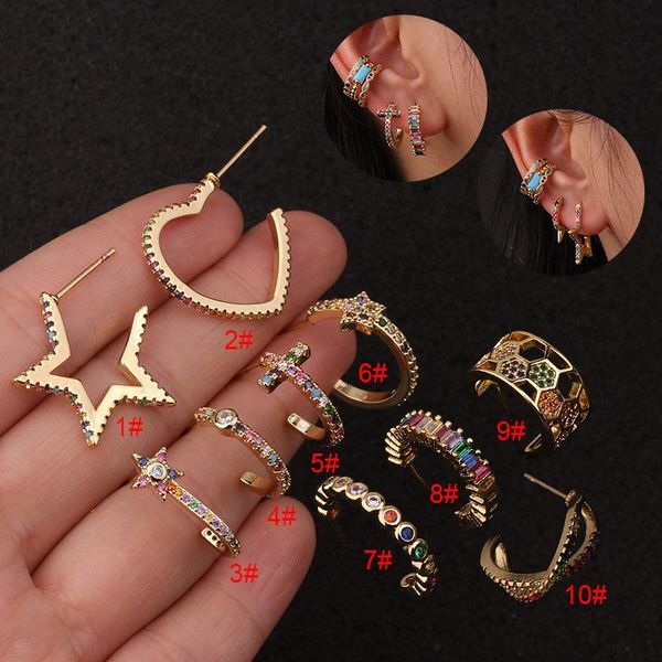stud 1piece bohemia exaggerated earrings for women fashion jewelry brincos colorful zircon initial ear earings teens, Golden;silver
stud 1piece bohemia exaggerated earrings for women fashion jewelry brincos colorful zircon initial ear earings teens, Golden;silver